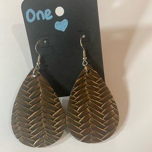 Bronze cork earrings. Brand new